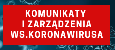 Baner przekierowujący na stronę z informacjami dot. koronawirusa