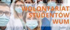 Baner przekierowujący do strony z wolontariatem Studentów WUM