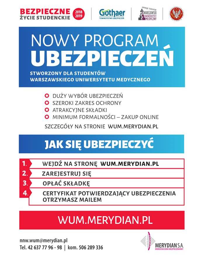 Plakat ubezpieczeń studenckich