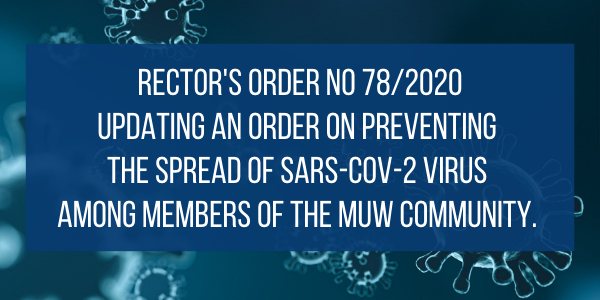 Rector's Order no 78/2020 of The Medical University of Warsaw