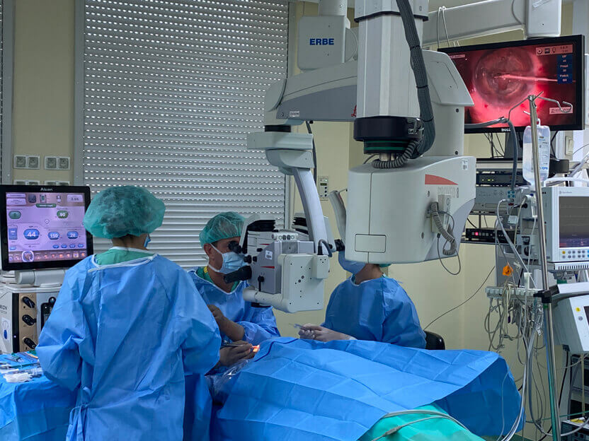 Ophthalmic surgeries broadcast live