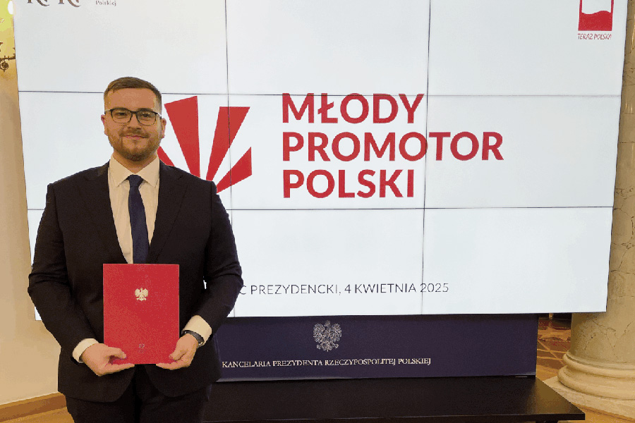 Student i doktorant Karol Sadowski z wyróżnieniem w III edycji Konkursu „Młody Promotor Polski”