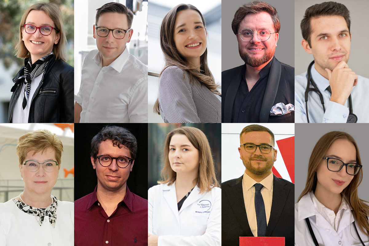 Kolaż 10 fotografii portretowych kobiet i mężczyzn.