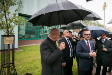 Ceremonial planting of oak trees named after former MUW Rectors