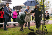 Ceremonial planting of oak trees named after former MUW Rectors