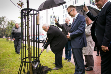 Ceremonial planting of oak trees named after former MUW Rectors