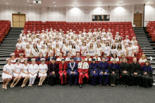 The capping ceremony of midwifery graduates 