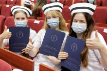 The capping ceremony of nursing graduates