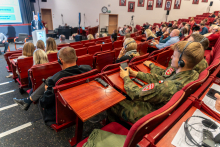 Students in the lecture hall during one of the lectures.