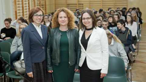 Dr hab. Joanna Gotlib, dr hab. Ewa Bałkowiec-Iskra oraz Justyna Matejczyk