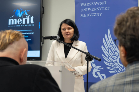 ministra Katarzyna Kasperczyk przemawia na WUM